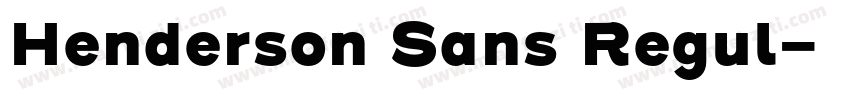 Henderson Sans Regul字体转换